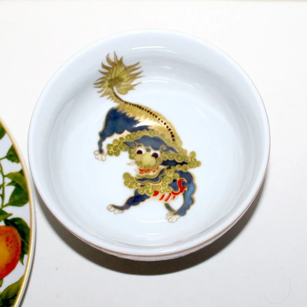 Williams Sonoma Lunar New Year Dinner Plate + Rice Bowl Dog mandarin China